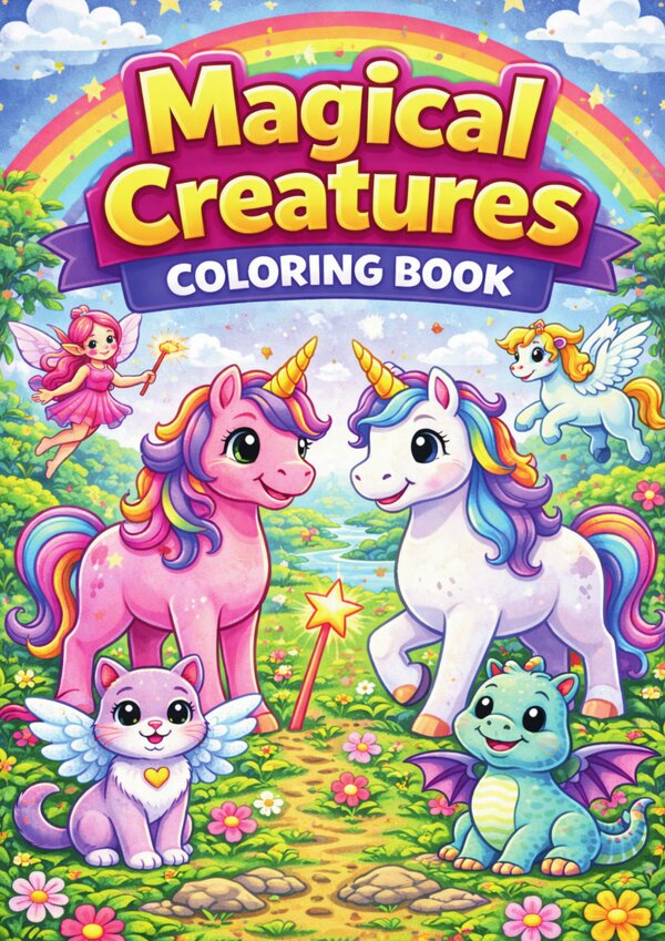 Magical Creatures Coloring Book