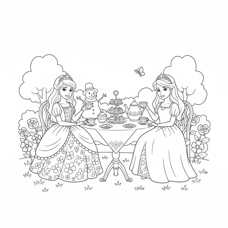 Princess 7 Coloring Page for Kids – Free Printable
